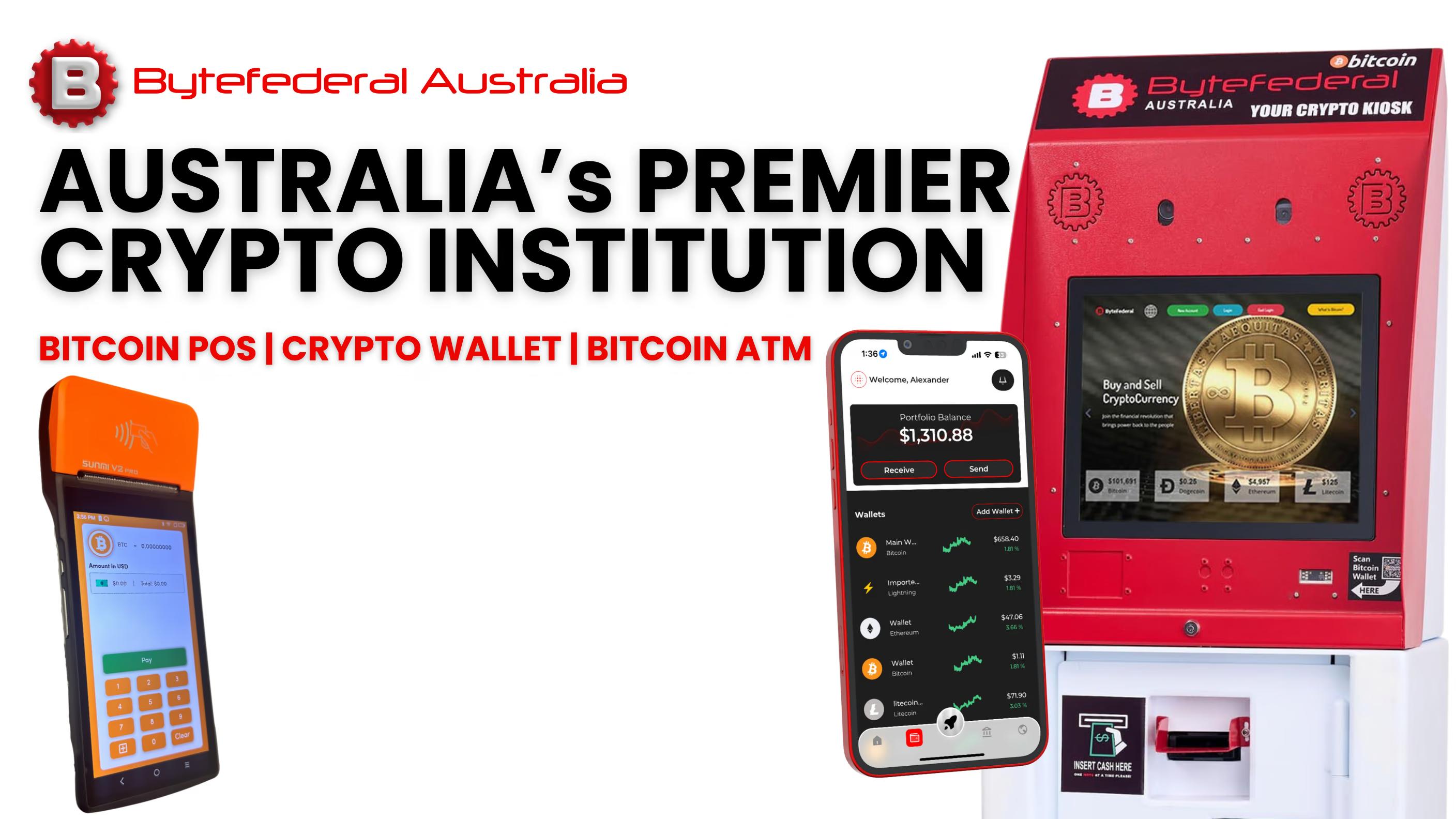 ByteFederal Australia Bitcoin ATM demonstration